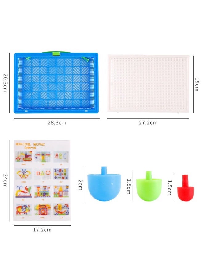 352PCS Mushroom Nails PeGBoard Educational Colourful Jigsaw Puzzle Building Blocks，Large quantity，Bricks Creative DIY Mosaic Toys For Kids & Toddlers, Perfect Birthday For Girls Boys Age 3 4 5 6 7 Years - Image 4